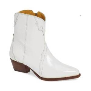 NEW FREE PEOPLE women's new frontier western boot in white/fuchia
